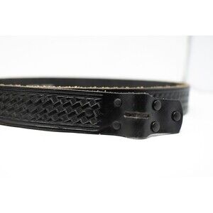Basketweave Belt Strap Genuine Leather Butler's Uniform Belt 1 5/8" Mexico